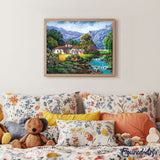 paint by numbers | quiet house near the river | new arrivals landscapes mountains advanced | FiguredArt