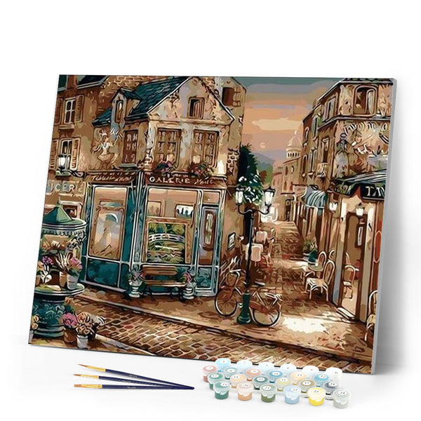 paint by numbers | Bicycle near the Vintage Gallery | advanced cities | FiguredArt