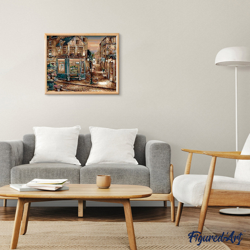 paint by numbers | Bicycle near the Vintage Gallery | advanced cities | FiguredArt