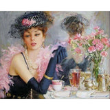paint by numbers | Beautiful Courtesan | advanced flowers romance | FiguredArt