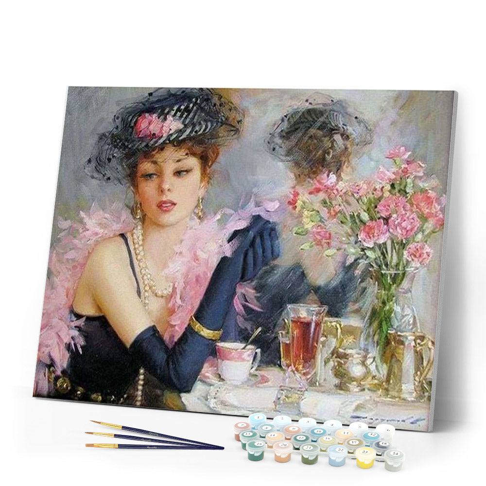 paint by numbers | Beautiful Courtesan | advanced flowers romance | FiguredArt