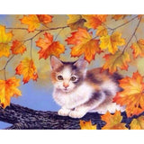 paint by numbers | Kitten on a Branch | animals cats easy | FiguredArt