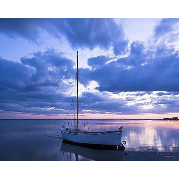 paint by numbers | Boat after the Storm | intermediate landscapes ships and boats | FiguredArt