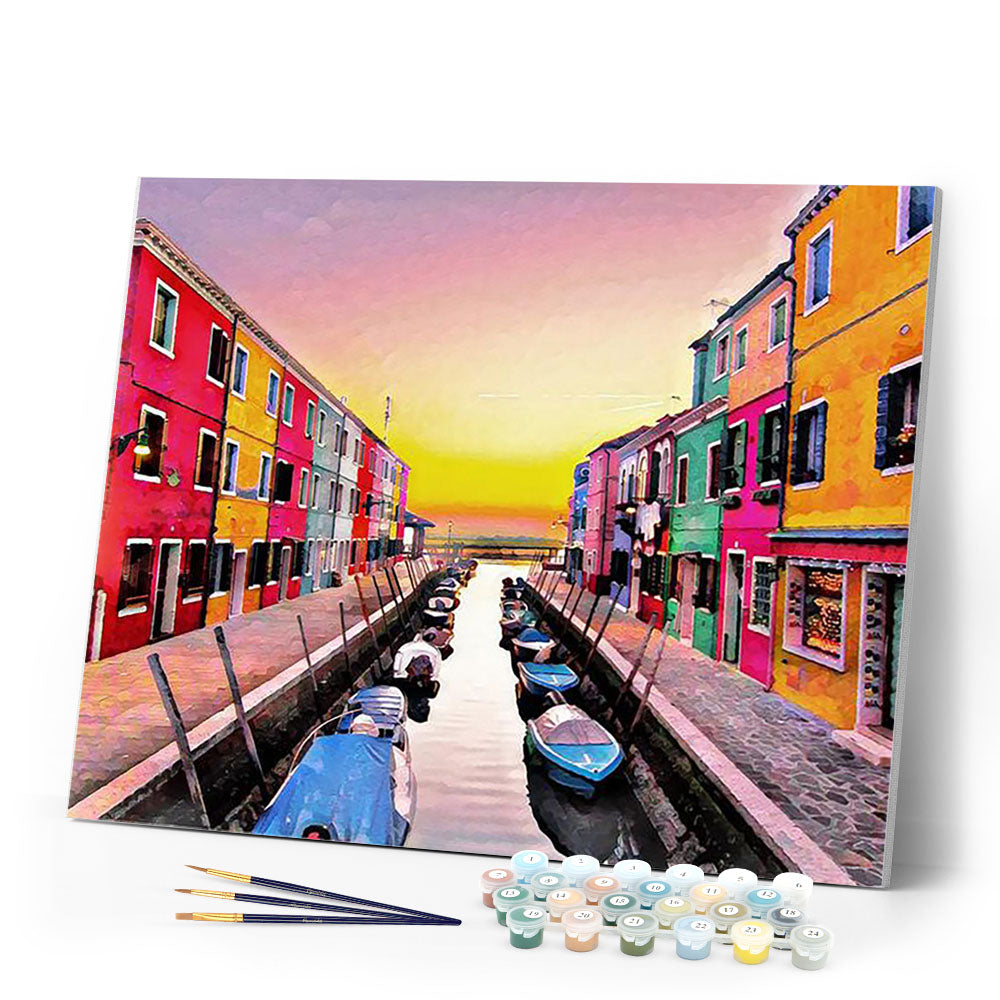 Paint by numbers | Burano in Italy | intermediate cities | Figured'Art