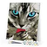 Paint by numbers | Beautiful Cat with Blue Eyes | animals cats intermediate | Figured'Art