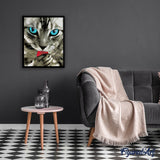 Paint by numbers | Beautiful Cat with Blue Eyes | animals cats intermediate | Figured'Art