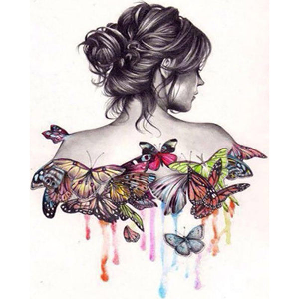 Paint by numbers | Butterfly back | animals easy butterflies | Figured'Art