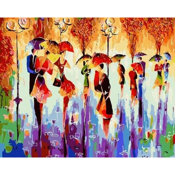 paint by numbers | Dancers in the Rain | abstract advanced | FiguredArt