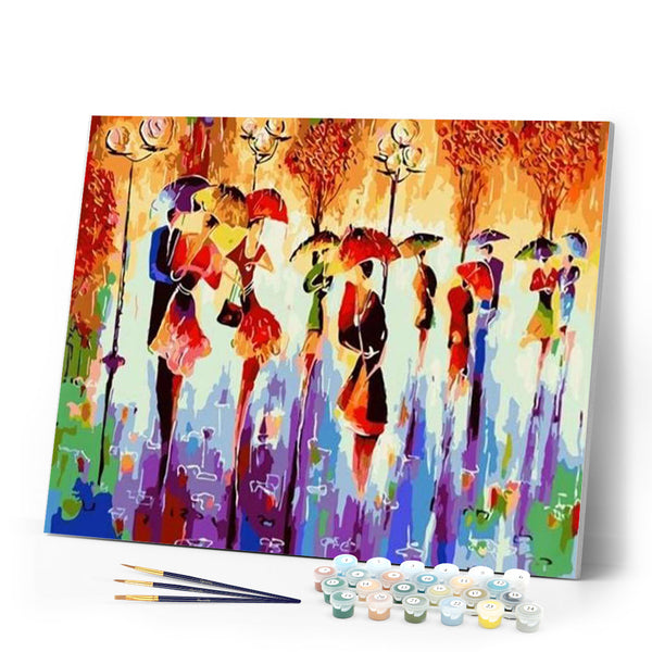 paint by numbers | Dancers in the Rain | abstract advanced | FiguredArt