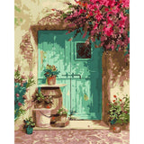 paint by numbers | green door | new arrivals landscapes intermediate | FiguredArt