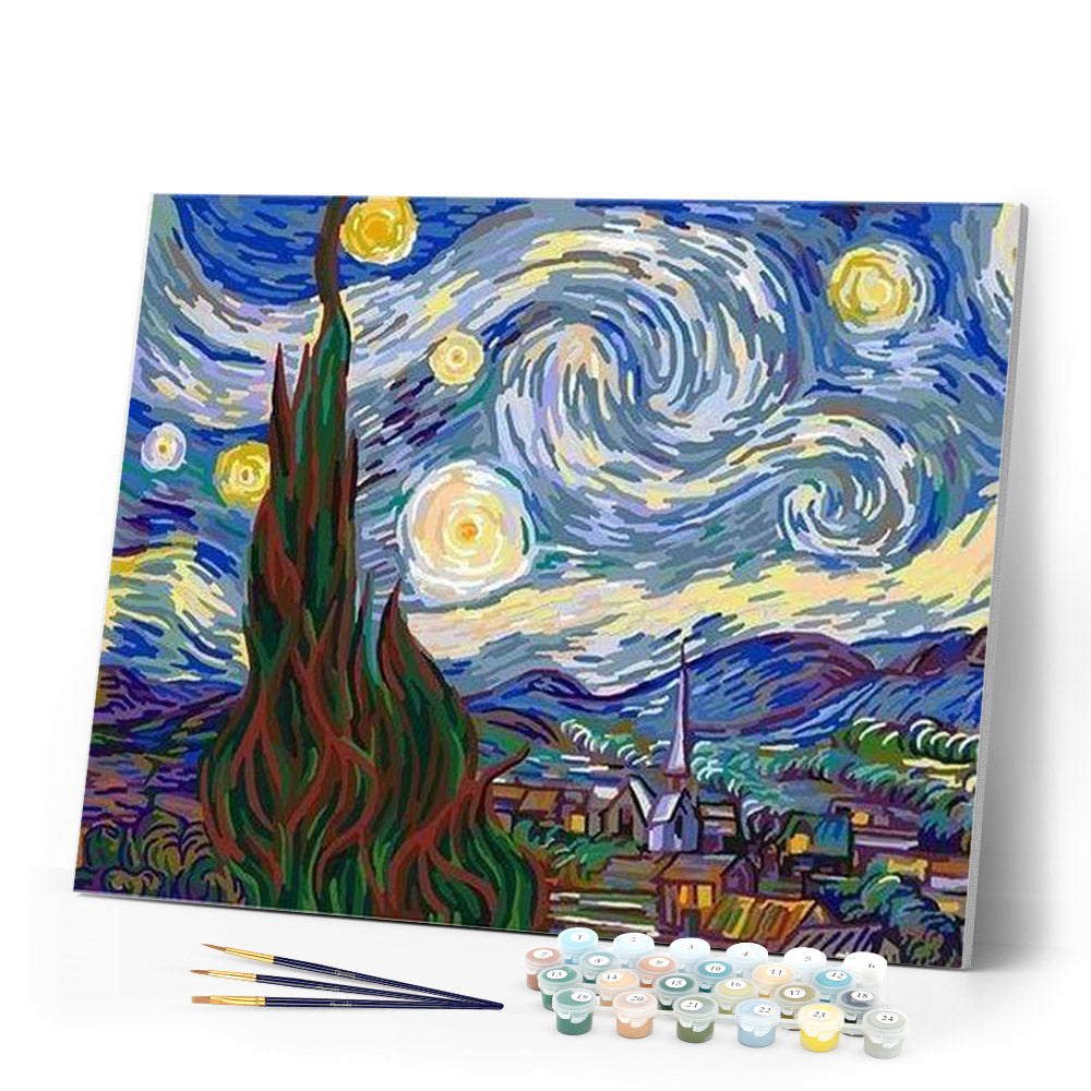 paint by numbers | Van Gogh Starry Night | advanced famous paintings van gogh | FiguredArt