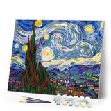 paint by numbers | Van Gogh Starry Night | advanced famous paintings van gogh | FiguredArt