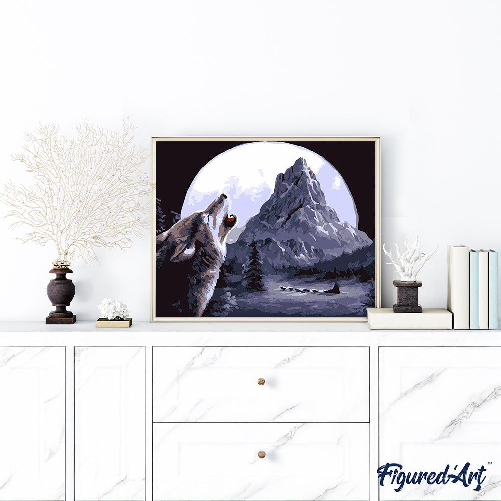 Paint by numbers - Wolf howling – Figured'Art
