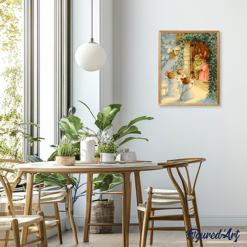paint by numbers | Christmas Rabbits | animals christmas easy rabbits | FiguredArt