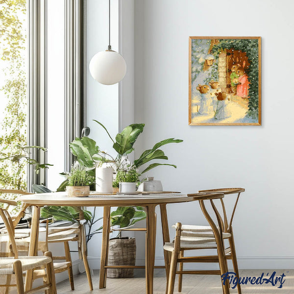 paint by numbers | Christmas Rabbits | animals christmas easy rabbits | FiguredArt