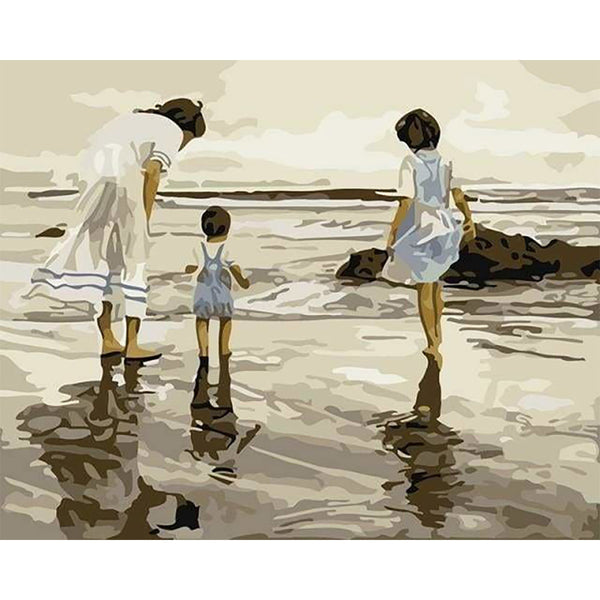 paint by numbers | Family and Seaside | easy landscapes vintage | FiguredArt