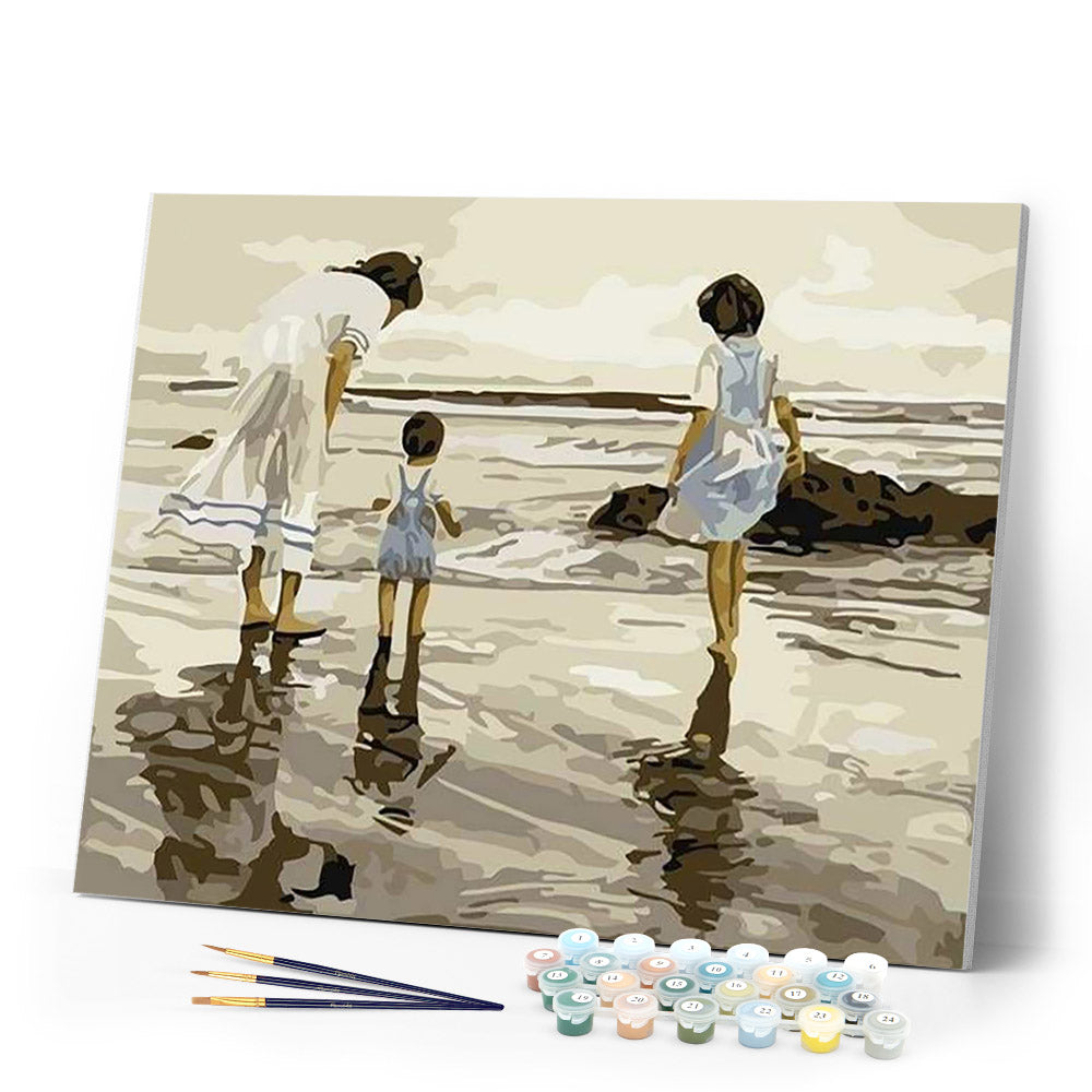 paint by numbers | Family and Seaside | easy landscapes vintage | FiguredArt