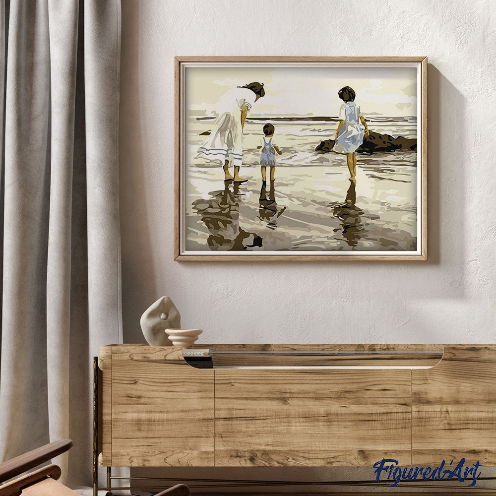 paint by numbers | Family and Seaside | easy landscapes vintage | FiguredArt