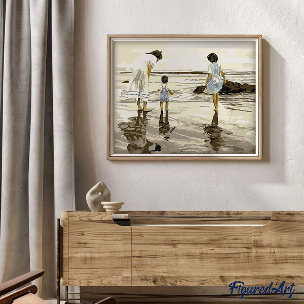paint by numbers | Family and Seaside | easy landscapes vintage | FiguredArt