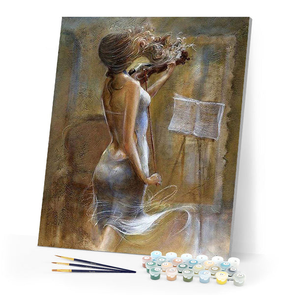 Paint by numbers | Beautiful Violinist | advanced music nude | Figured'Art