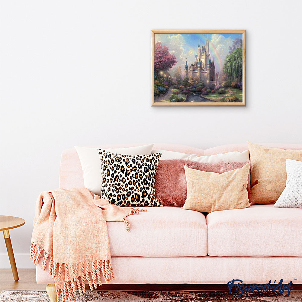 paint by numbers | Castle and Rainbow | advanced landscapes | FiguredArt