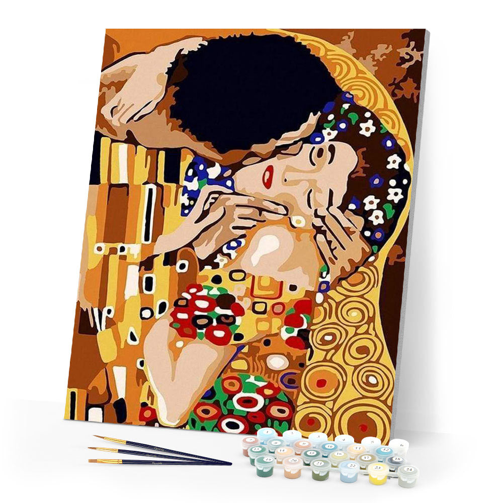 paint by numbers | Beautiful Kiss | easy famous paintings romance | FiguredArt