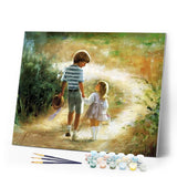 paint by numbers | Brother and Sister walking | advanced romance | FiguredArt