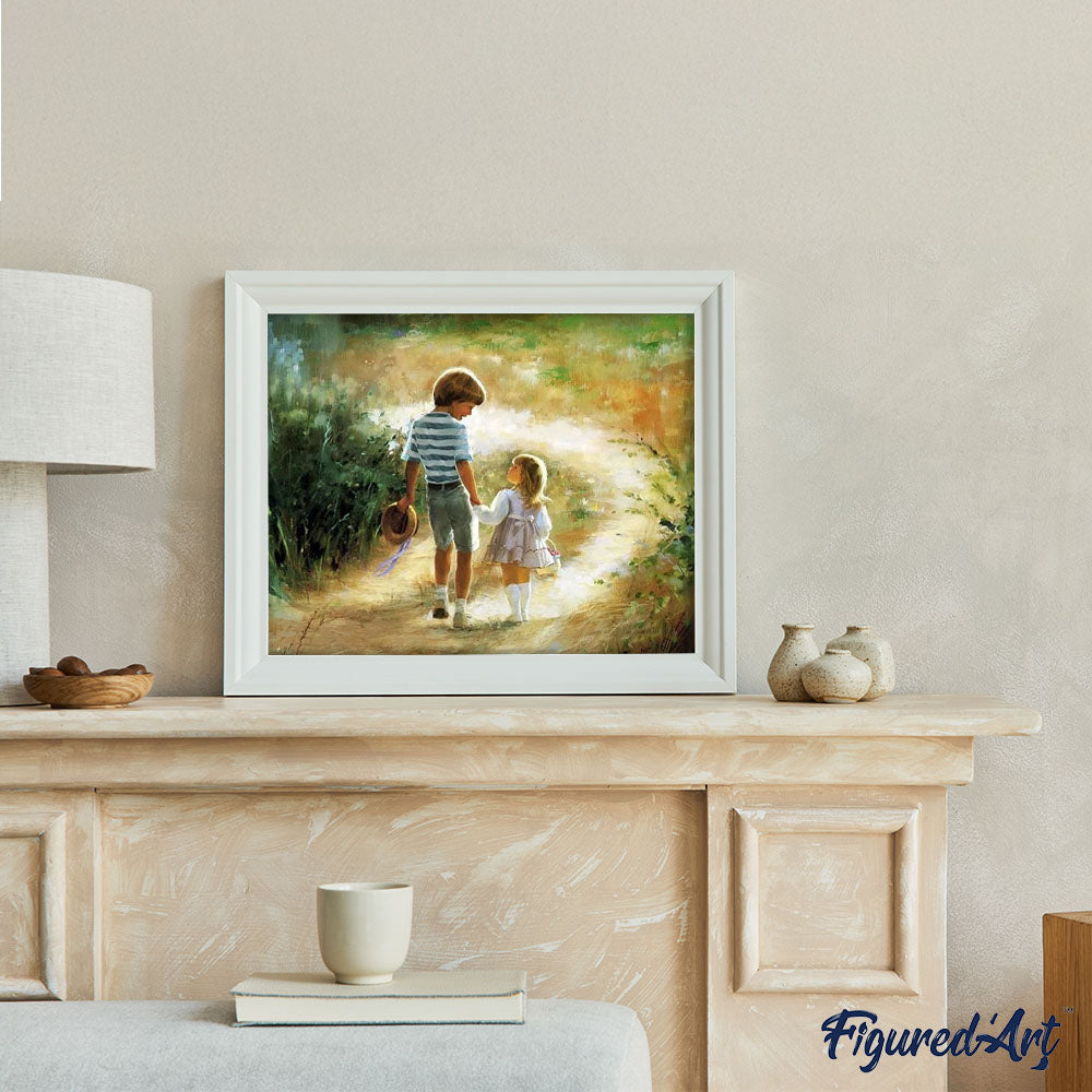 paint by numbers | Brother and Sister walking | advanced romance | FiguredArt
