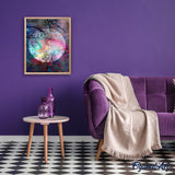 paint by numbers | Full Moon with colorful reflections | advanced landscapes trees | FiguredArt