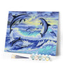 paint by numbers | Dolphins playing | advanced animals dolphins landscapes | FiguredArt