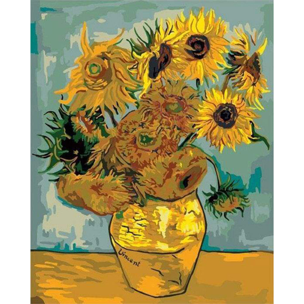 paint by numbers | Van Gogh - Sunflowers | easy famous paintings flowers van gogh | FiguredArt