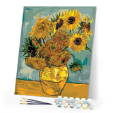 paint by numbers | Van Gogh - Sunflowers | easy famous paintings flowers van gogh | FiguredArt