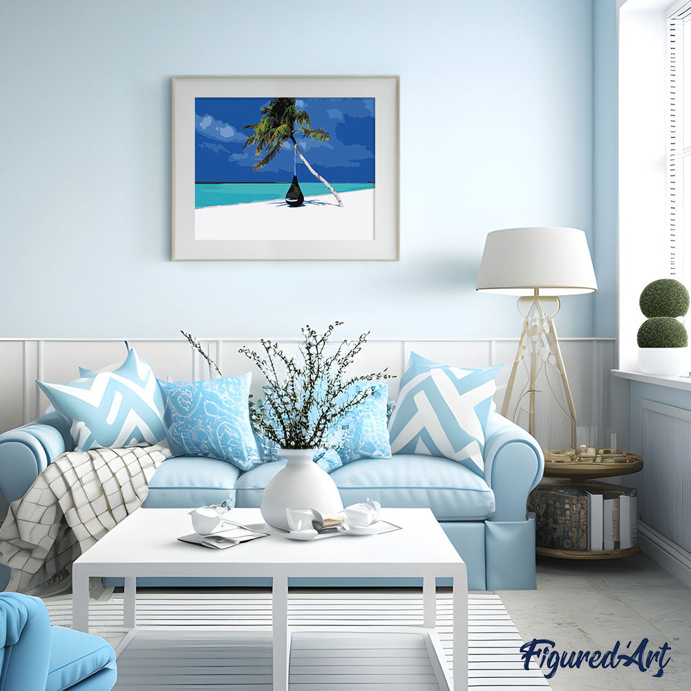 paint by numbers | Blue Lagoon | easy landscapes | FiguredArt