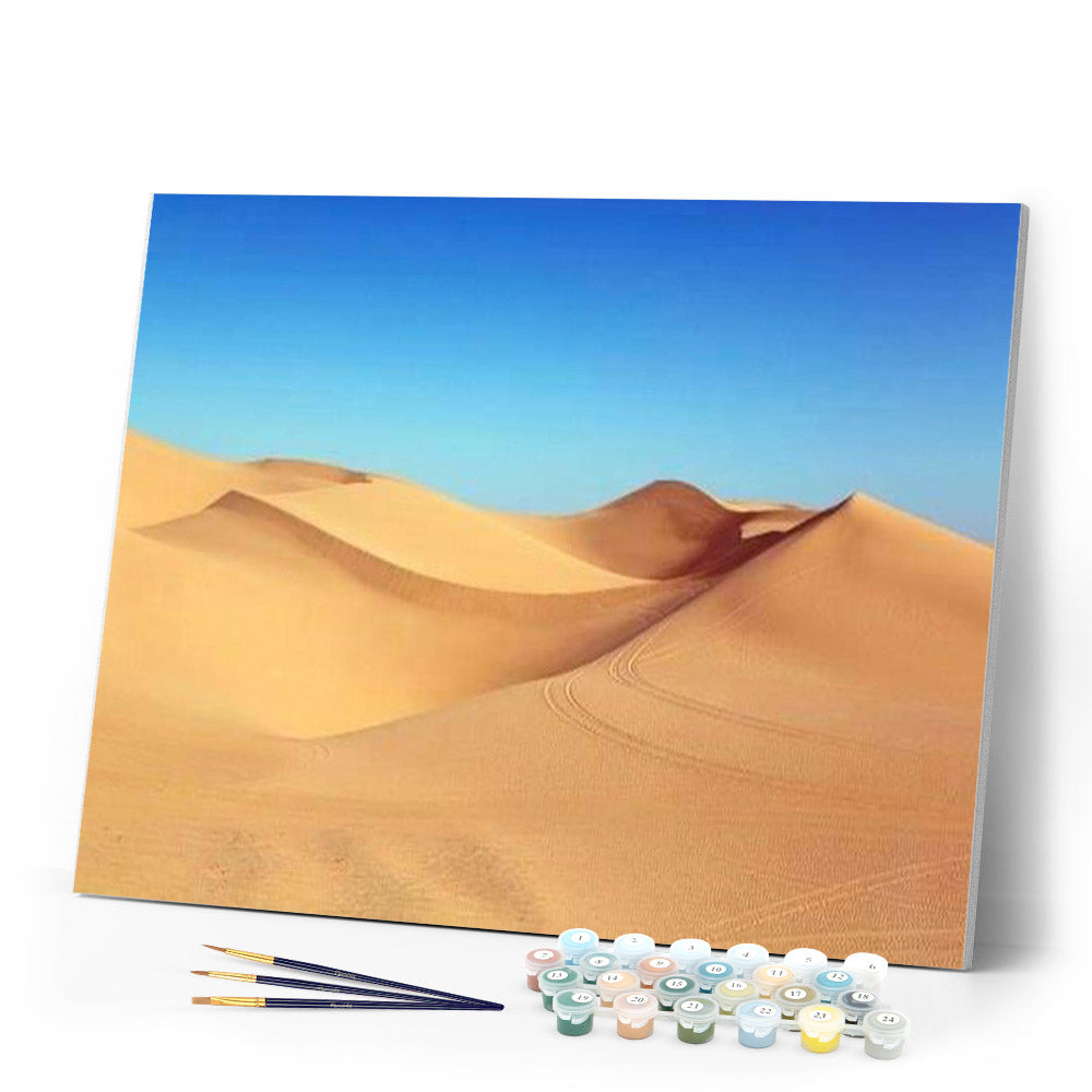 paint by numbers | Blue Sky in the Desert | easy landscapes | FiguredArt