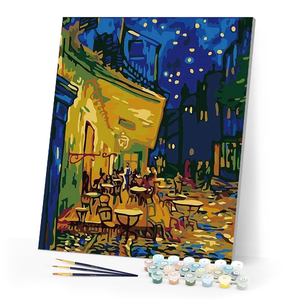 paint by numbers | Van Gogh Café Terrace at Night | easy famous paintings van gogh | FiguredArt