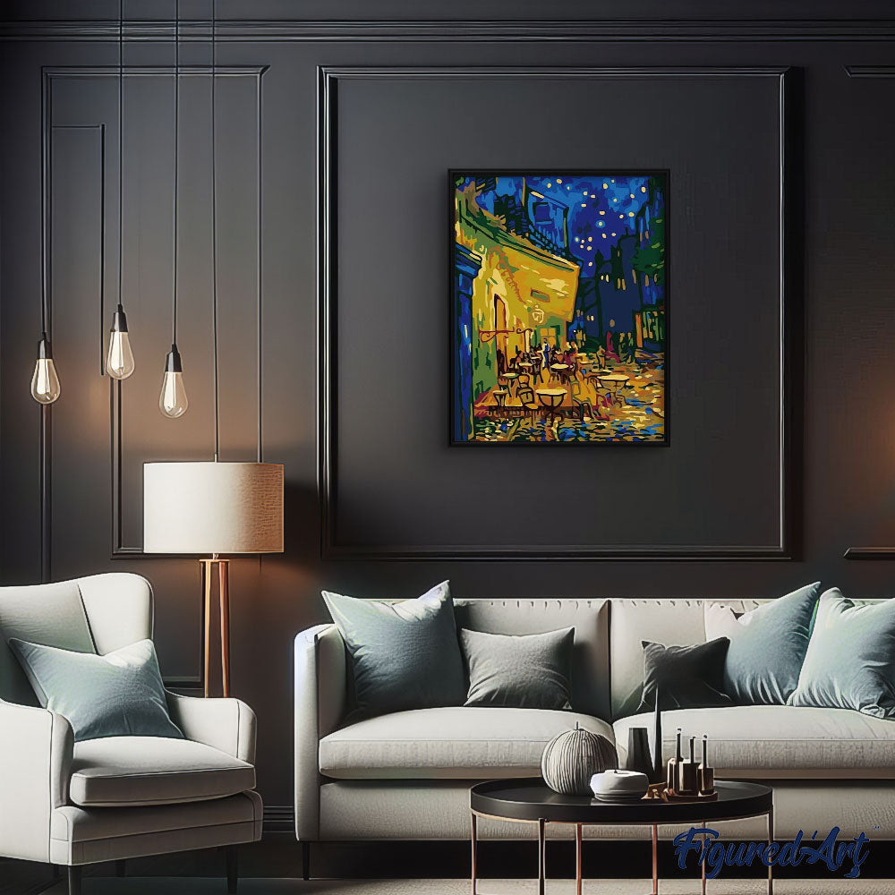 paint by numbers | Van Gogh Café Terrace at Night | easy famous paintings van gogh | FiguredArt