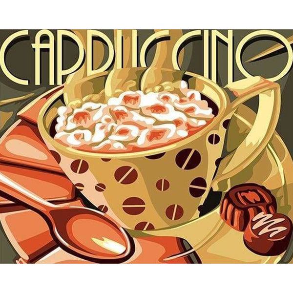 paint by numbers | Cappuccino | easy kitchen | FiguredArt