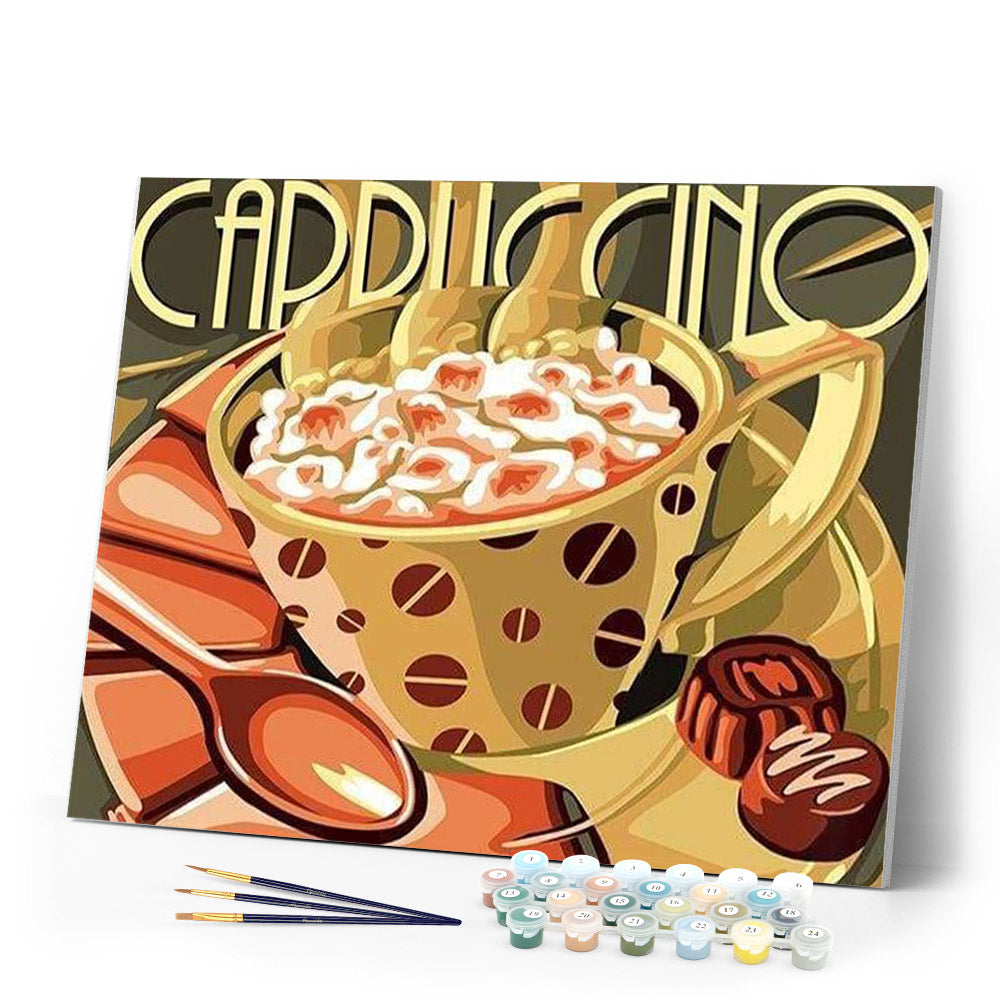 paint by numbers | Cappuccino | easy kitchen | FiguredArt