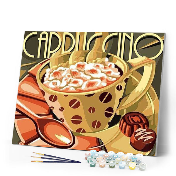 paint by numbers | Cappuccino | easy kitchen | FiguredArt