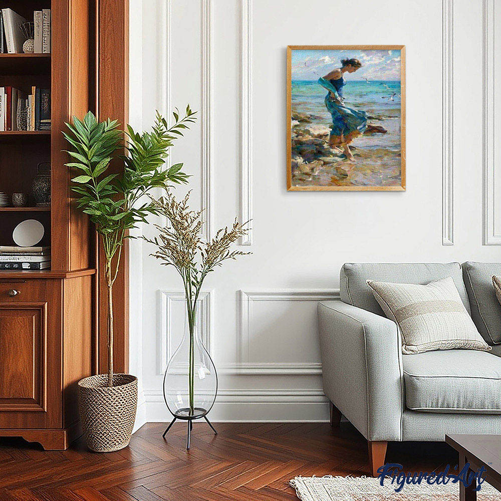 paint by numbers | Feet in water during Summer | intermediate landscapes portrait | FiguredArt