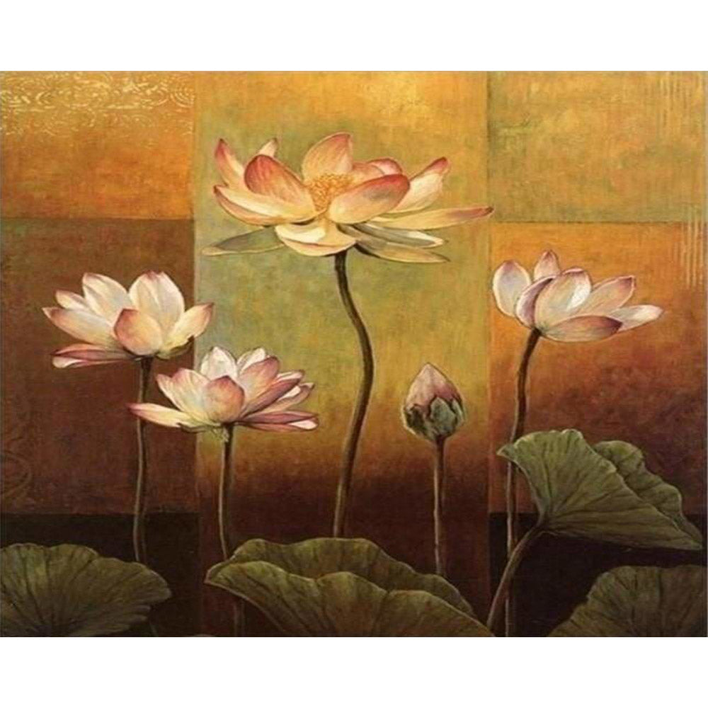 paint by numbers | Blooming Lotus | flowers intermediate | FiguredArt