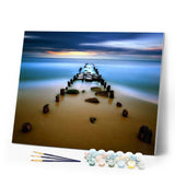 paint by numbers | Bridge under the Water | easy landscapes | FiguredArt