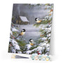 paint by numbers | Three Birds in the Snow | advanced animals birds landscapes | FiguredArt