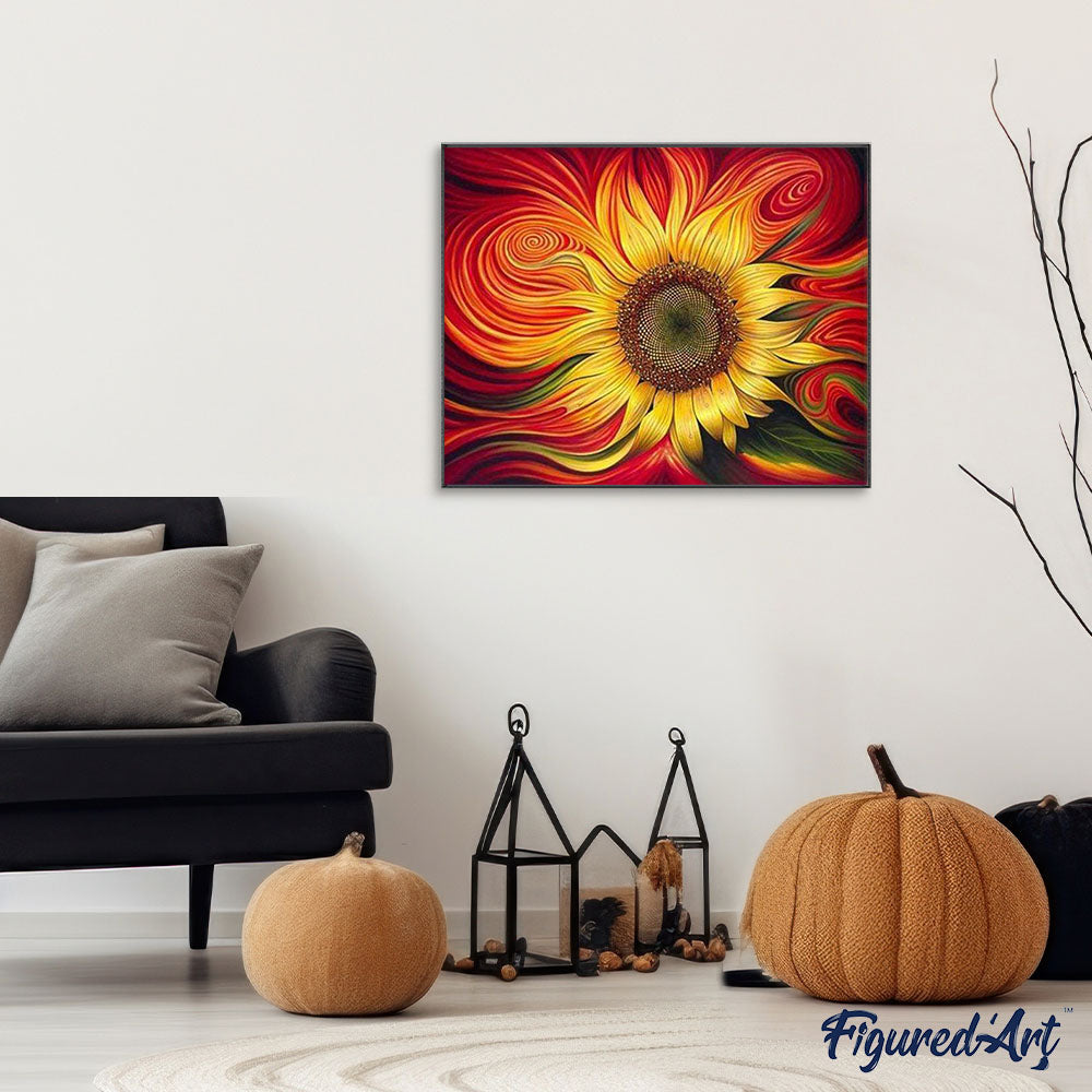 Paint by numbers - Red Sunflower – Figured'Art