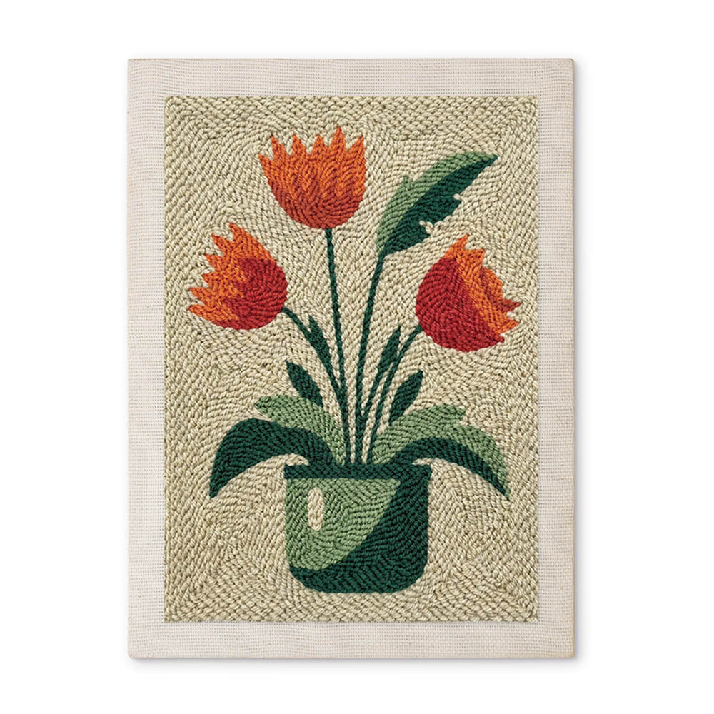 Punch Needle Kit with frame - Blooming Tulips – Figured'Art