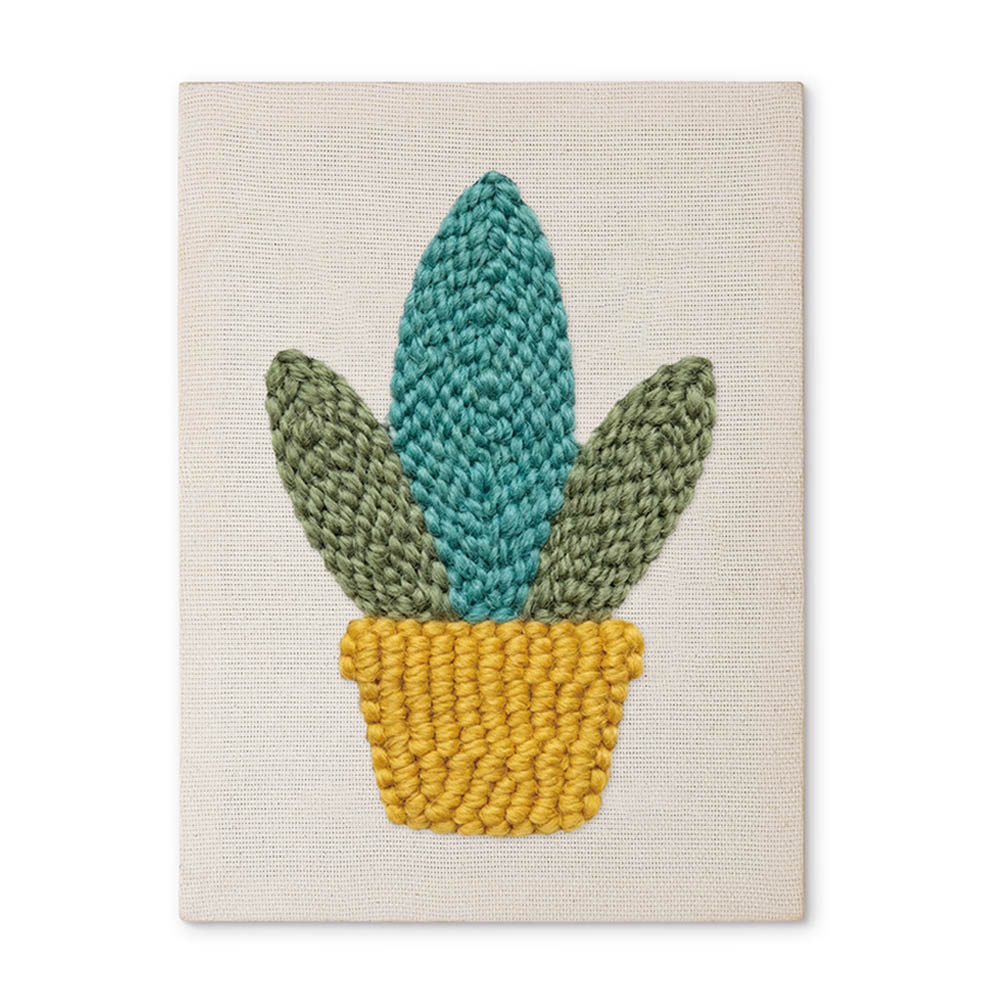 Punch Needle Kit with frame - Golden Succulent – Figured'Art