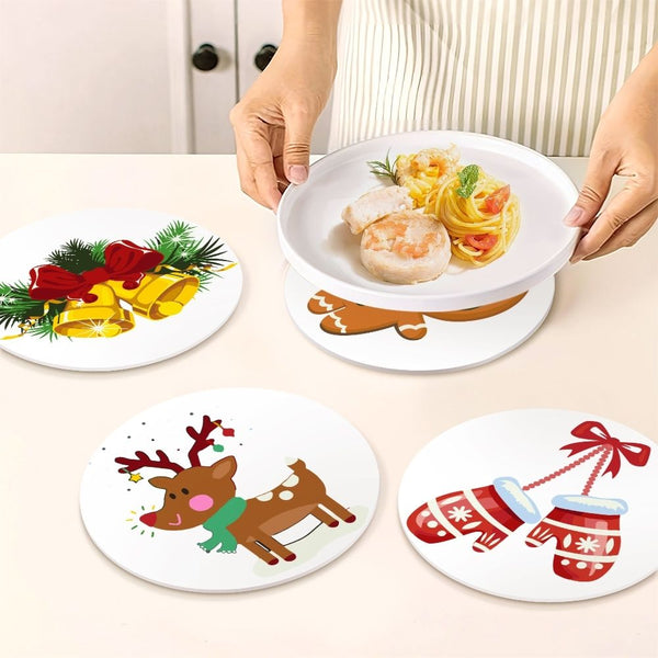 Paint by numbers 8" Placemats (4 pieces) - Christmas Theme 1
