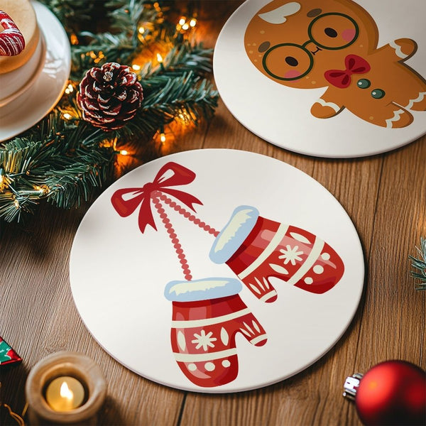 Paint by numbers 8" Placemats (4 pieces) - Christmas Theme 1