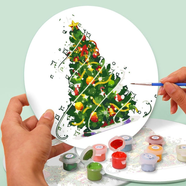 Paint by numbers 8" Placemats (4 pieces) - Christmas Wreath
