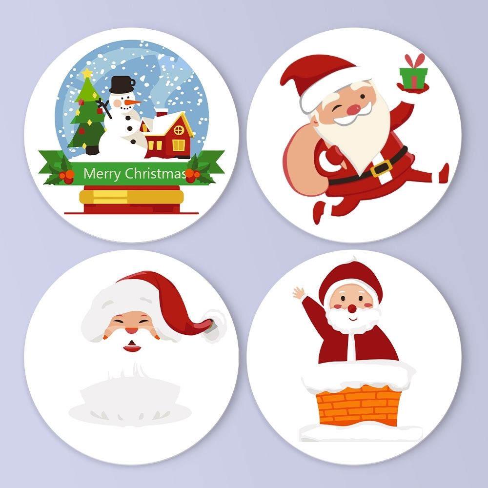 Paint by numbers 8" Placemats (4 pieces) - Santa Claus Figured'Art